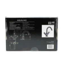 Aqualino Wastafelkraan Fortore 2-knops Met Waste Zwart -InterieurKunst Verkoopwinkel 123 18469