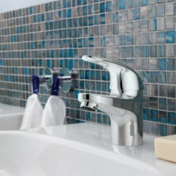 GROHE Wastafelkraan Swift S-size Met Hendel En Waste Chroom -InterieurKunst Verkoopwinkel 123 18514