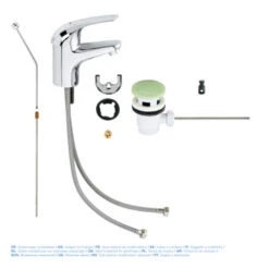 GROHE Wastafelkraan Swift S-size Met Hendel En Waste Chroom -InterieurKunst Verkoopwinkel 123 18515