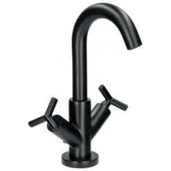 Absolut Wastafelkraan Post 2-knops Zwart -InterieurKunst Verkoopwinkel 123 18575