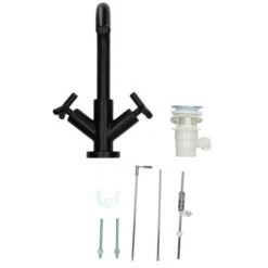 Absolut Wastafelkraan Post 2-knops Zwart -InterieurKunst Verkoopwinkel 123 18580