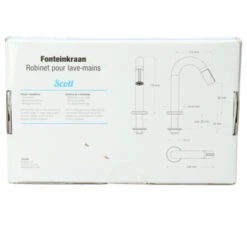 Atlantic Fonteinkraan Scott Met Draaiknop Zwart -InterieurKunst Verkoopwinkel 123 18699