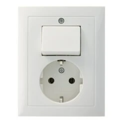 Berker S.1 Geaard Stopcontact Met Wisselschakelaar Wit