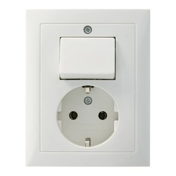 Berker S.1 Geaard Stopcontact Met Wisselschakelaar Wit 1 Berker S.1 Geaard Stopcontact Met Wisselschakelaar Wit