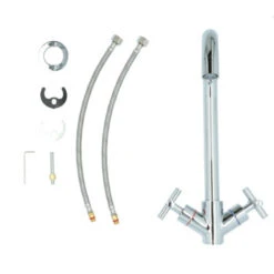 Aqualino Keukenkraan Ceronda 2-knops Chroom -InterieurKunst Verkoopwinkel 123 18847