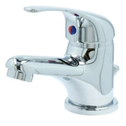 OK Wastafelkraan Met Hendel En Waste Chroom