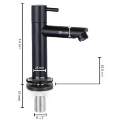 Differnz Fonteinkraan Recht Mat Zwart 7 Differnz Fonteinkraan Recht Mat Zwart -InterieurKunst Verkoopwinkel 123 18876