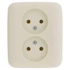 Busch-Jaeger Reflex SI Dubbel Stopcontact Crème