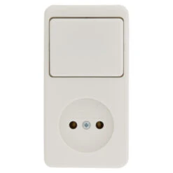 Berker Opbouw Enkel Stopcontact Met Schakelaar Wit