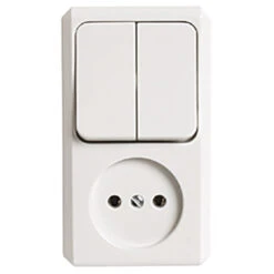 Schneider Electric Merten Contura Opbouw Combi Wandcontactdoos/serie Creme
