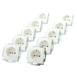 Busch-Jaeger Balance SI Voordeelpack Enkel Geaard Stopcontact 10 Stuks Wit