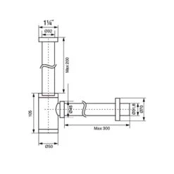 Tiger Design Bekersifon 5/4 Chroom -InterieurKunst Verkoopwinkel 123 19581
