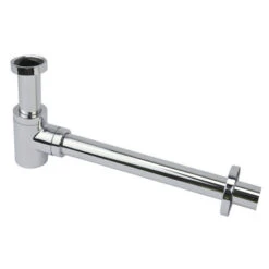 Sanivesk Luxe Design Fonteinsifon Chroom 5/4"x32mm LAAG Model -InterieurKunst Verkoopwinkel 123 19596