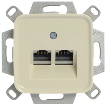 Busch-Jaeger Reflex Contactdoos CAT6 UTP Creme 1 Busch-Jaeger Reflex Contactdoos CAT6 UTP Creme