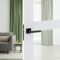 GAMMA Deurkrukset Berlijn Rozet Vierkant Zwart (aluminium) -InterieurKunst Verkoopwinkel 123 19650