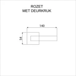 GAMMA Deurkrukset Berlijn Rozet Vierkant Zwart (aluminium) -InterieurKunst Verkoopwinkel 123 19651