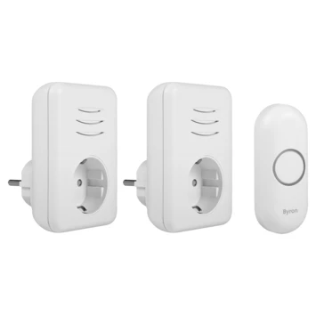 Byron DBY-22317 Draadloze Deurbel Complete Set Met Stopcontact 150m 1 Byron DBY-22317 Draadloze Deurbel Complete Set Met Stopcontact 150m