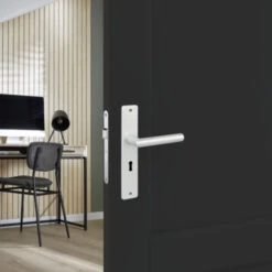 GAMMA Deurkrukset Berlijn Langschild Sleutel 56mm ANOX (mat Aluminium) -InterieurKunst Verkoopwinkel 123 19856