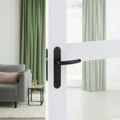 GAMMA Deurkrukset Zurich Langschild Blind Zwart (aluminium) -InterieurKunst Verkoopwinkel 123 19996