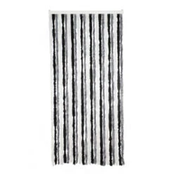 Livn Deurgordijn Chenille Zwart/grijs/wit 100x230 Cm