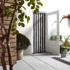 Livn Deurgordijn Chenille Zwart/grijs/wit 100x230 Cm -InterieurKunst Verkoopwinkel 123 20160