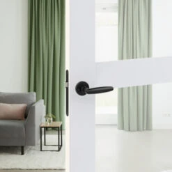 GAMMA Deurkrukset Amsterdam Rozet Rond Zwart (aluminium) -InterieurKunst Verkoopwinkel 123 20185