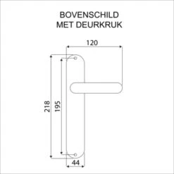 GAMMA Deurkrukset Athene Langschild Blind Messing Antiek -InterieurKunst Verkoopwinkel 123 20393