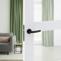 GAMMA Deurkrukset Zurich Rozet Rond Zwart (aluminium) -InterieurKunst Verkoopwinkel 123 20426