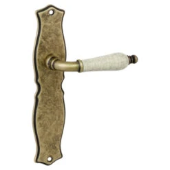 GAMMA Deurkrukset Olympia Langschild Blind Messing Antiek