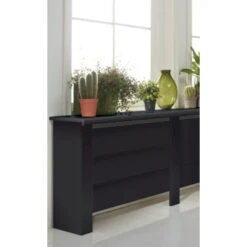 CanDo Vensterbank Radiatorbekleding Zwart MDF 160x30 Cm -InterieurKunst Verkoopwinkel 123 20913