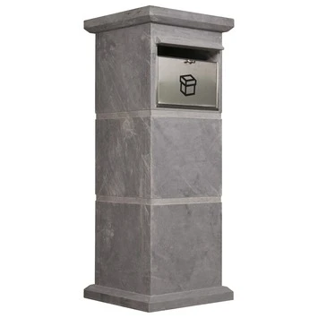 Brievenbus Bluestone Met Pakketvak 1 Brievenbus Bluestone Met Pakketvak
