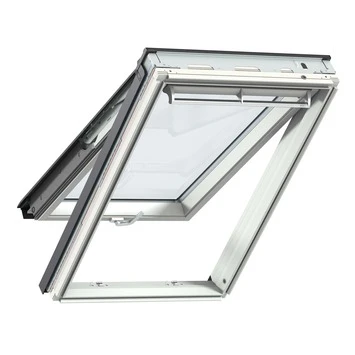 Velux Uitzettuimelvenster HR++ Veiligheidsglas Wit Afgelakt UK04 134x98 Cm 1 Velux Uitzettuimelvenster HR++ Veiligheidsglas Wit Afgelakt UK04 134x98 Cm