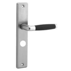 GAMMA Deurkrukset Retro Langschild Vrij-bezet 63/8mm RVS Look (messing) Greep Zwart