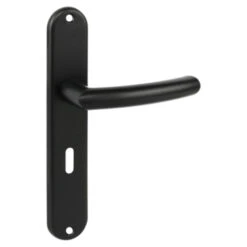 GAMMA Deurkrukset Zurich Langschild Sleutel 56mm Zwart (aluminium)