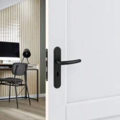 GAMMA Deurkrukset Zurich Langschild Sleutel 56mm Zwart (aluminium) -InterieurKunst Verkoopwinkel 123 21069