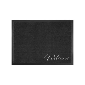 Schoonloopmat Welcome 58x78 Antraciet 1 Schoonloopmat Welcome 58x78 Antraciet