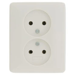 Gira ST55 Inbouw Dubbel Stopcontact Wit