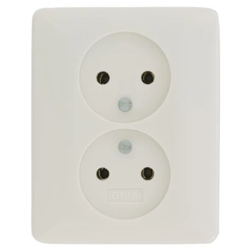 Gira ST55 Inbouw Dubbel Stopcontact Wit 1 Gira ST55 Inbouw Dubbel Stopcontact Wit