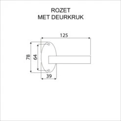 GAMMA Deurkrukset Myra Ovaal Rozet Messing Antiek -InterieurKunst Verkoopwinkel 123 21195