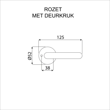 GAMMA Deurkrukset Dublin Rozet Rond RVS Look (messing) 2 GAMMA Deurkrukset Dublin Rozet Rond RVS Look (messing) - Afbeelding 2