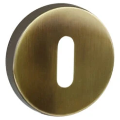 GAMMA Sleutel Rozet Rond Messing Antiek