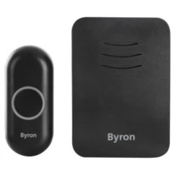 Byron DBY-21131 Draadloze Deurbelset Batterij 100m Zwart -InterieurKunst Verkoopwinkel 123 21331