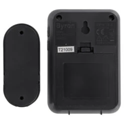 Byron DBY-21131 Draadloze Deurbelset Batterij 100m Zwart -InterieurKunst Verkoopwinkel 123 21333