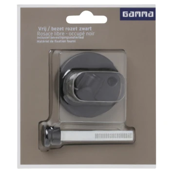 GAMMA Vrij-bezet Rozet Rond Zwart (aluminium) 2 GAMMA Vrij-bezet Rozet Rond Zwart (aluminium) - Afbeelding 2
