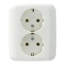 Busch-Jaeger Reflex SI Dubbel Geaard Stopcontact Wit