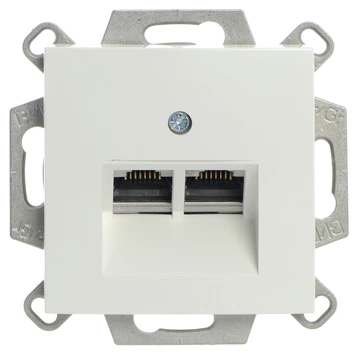 Berker Contactdoos 2-voudig CAT6 UTP Wit 1 Berker Contactdoos 2-voudig CAT6 UTP Wit