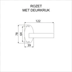 GAMMA Deurkrukset Lena Ovaal Rozet Nikkel Glans (messing) -InterieurKunst Verkoopwinkel 123 21509