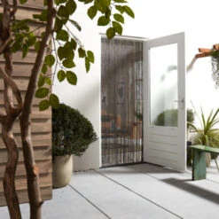 Livn Deurgordijn Cord Zwart/grijs 100x230 Cm -InterieurKunst Verkoopwinkel 123 21657