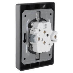 Gira E2 Inbouw Dubbel Geaard Stopcontact Mat Zwart -InterieurKunst Verkoopwinkel 123 218