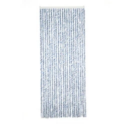 Livn Deurgordijn Chenille Blauw 100x230 Cm